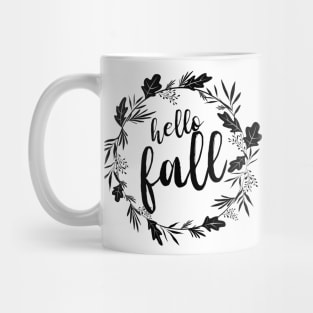 Hello Fall Pretty Floral Design Mug